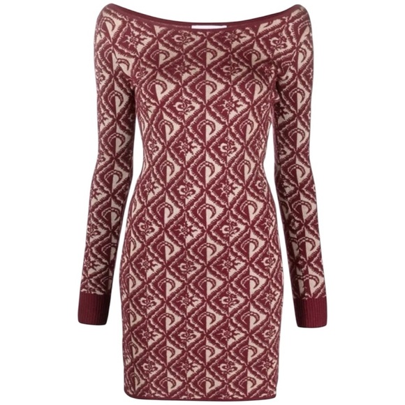 NWT Marine Serre Moon Diamond Jacquard Mini Dress Small S Celestial Fall Iconic - Picture 12 of 12